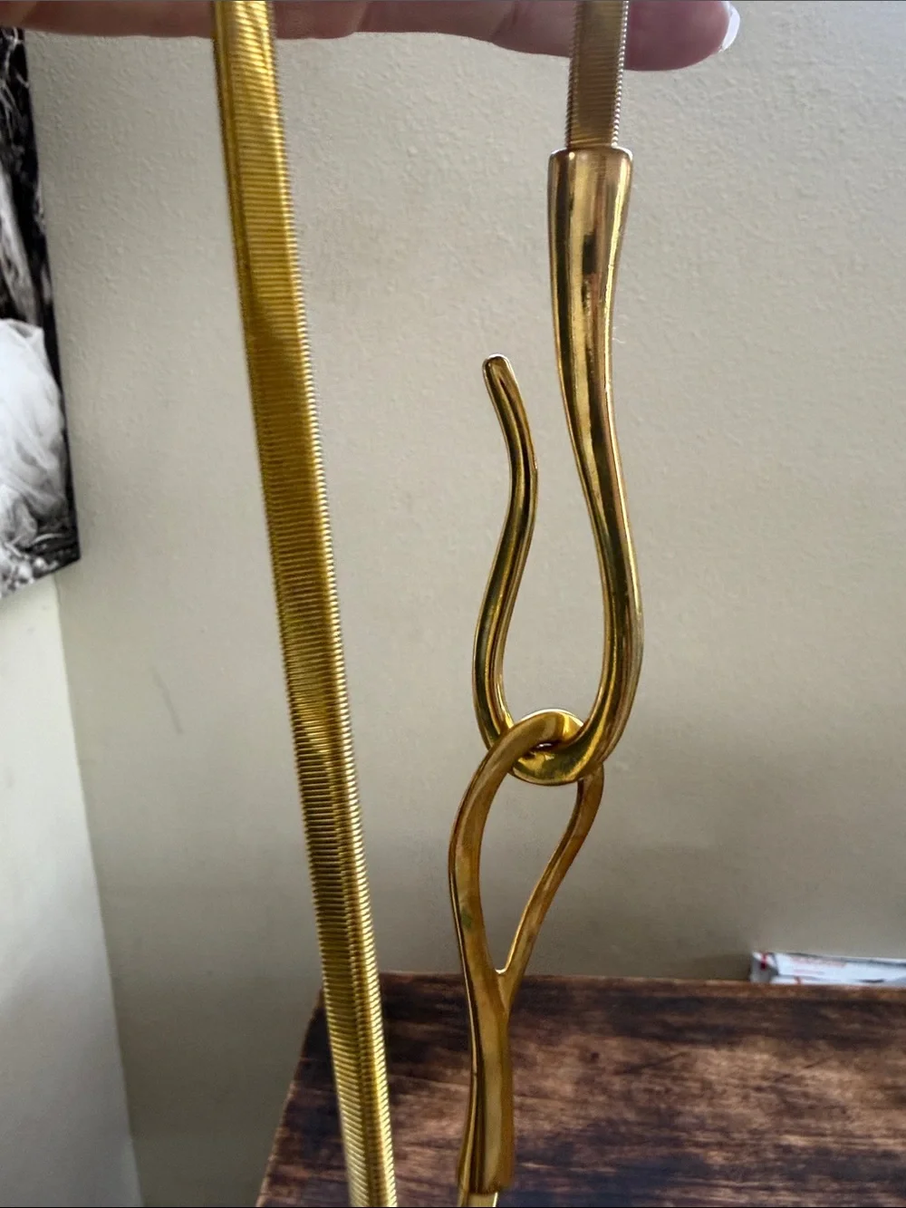 Silver snake style belt
